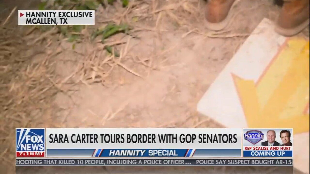 Biden Admin Put SIGNS on Ground at Border, Pointing Illegals Where to Go