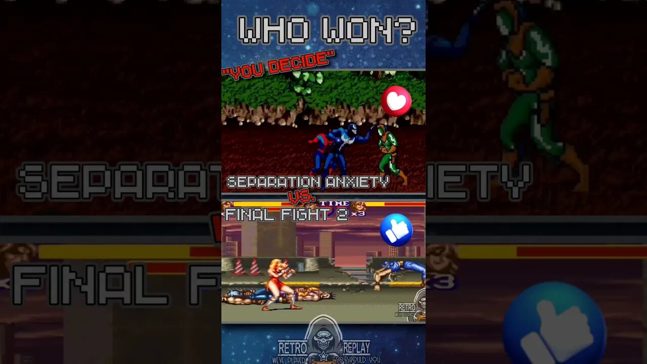 who won? Separation anxiety vs final fight 2? #snes