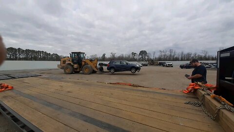 Loading a copart car