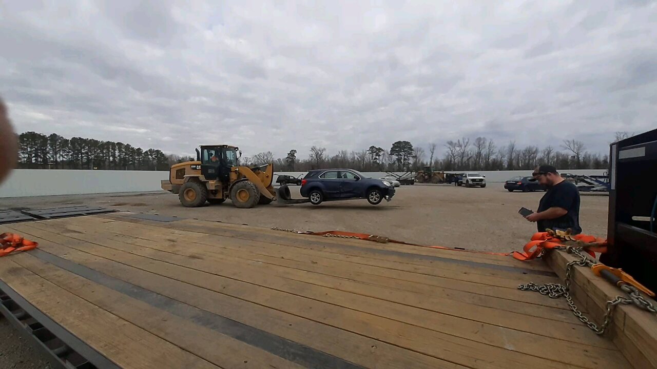 Loading a copart car