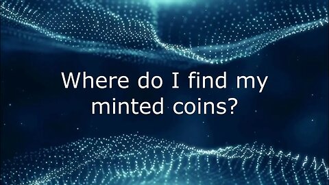 Where do I find my minted Zeniq coins in Safir Backoffice ?