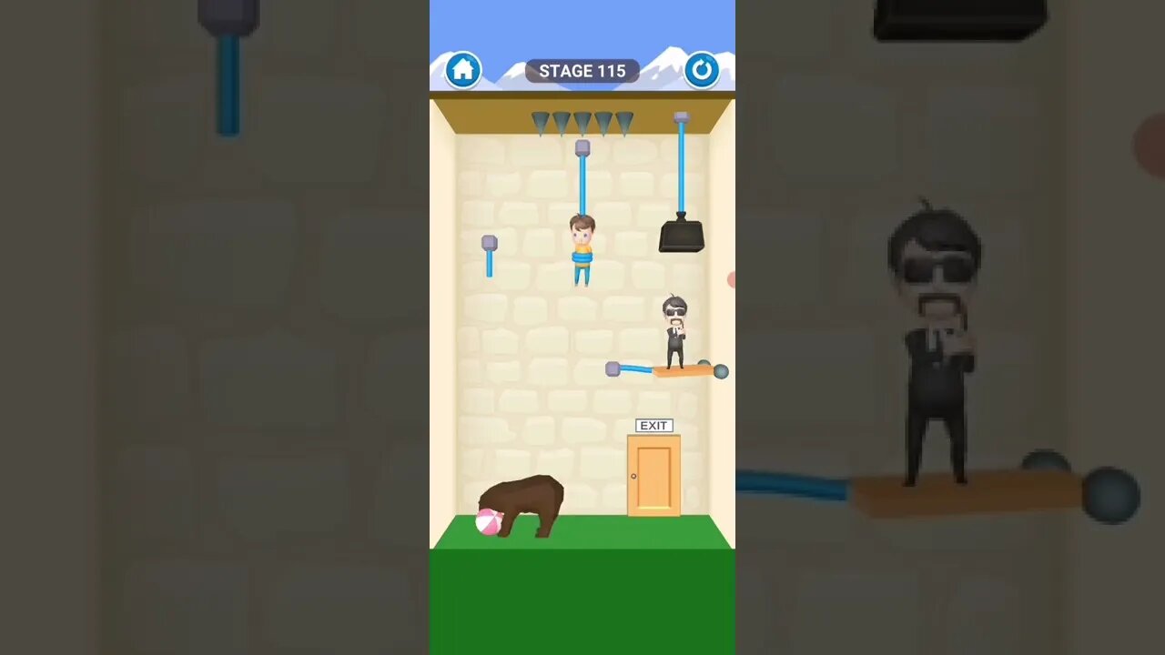 rescue cut rope puzzle 😎 #shorts