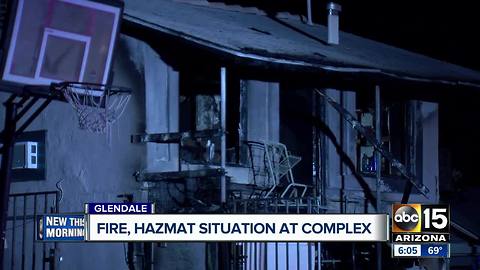 Apartment fire breaks out, explosion may have sparked it