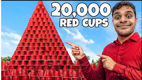 DIY Building Giant Cup Pyramid Challenge (20,000 Cups) #diy #challenge #giveaway