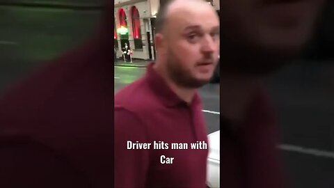 Driver hits a man with Car #roadrage #hitandrun