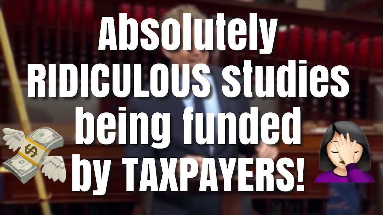 Senator Rand Paul's SAVAGE Speech on Ridiculous Taxpayer Funded Studies!