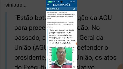 Você ainda dúvida que este desgoverno quer calar as pessoas de bem?