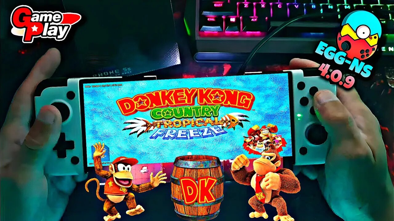 DONKEY KONG COUNTRY TROPICAL FREEZE: Game play teste no Egg NS emulator Switch Android 4.0.9