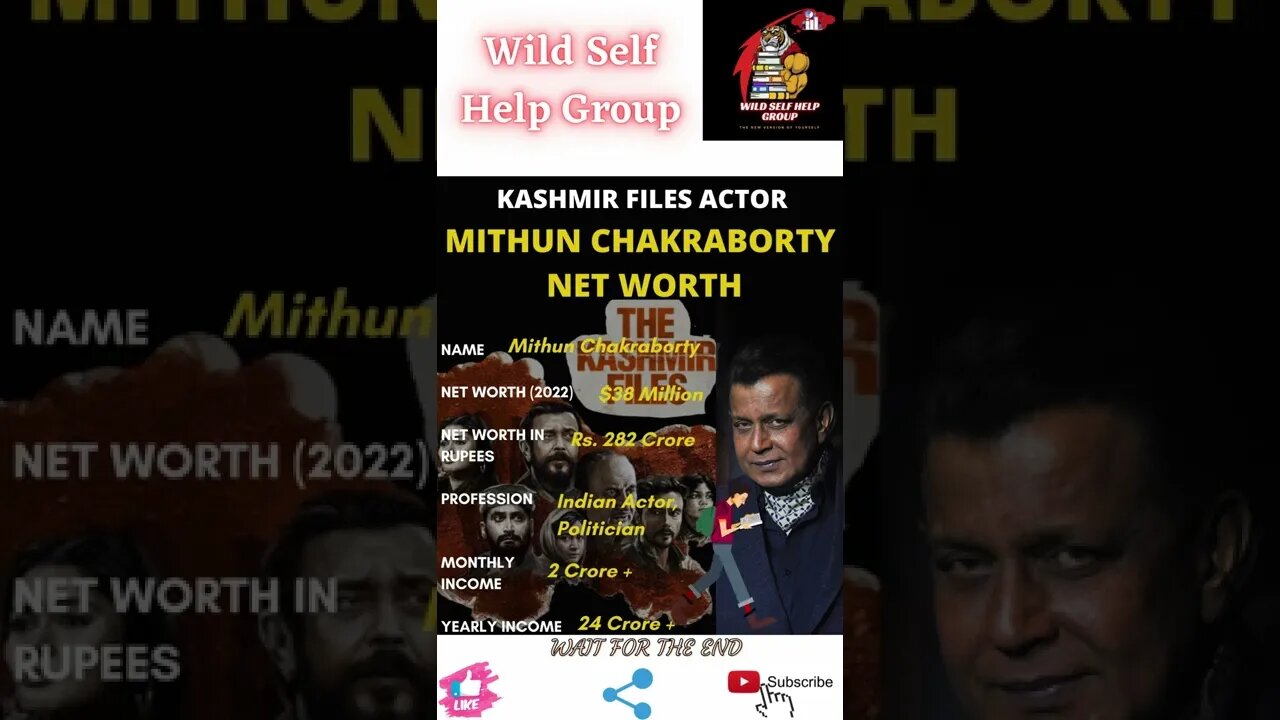 🔥Kashmir Files- Actor Mithun Chakraborty Net Worth🔥#shorts🔥#wildselfhelpgroup🔥21 march 2022🔥