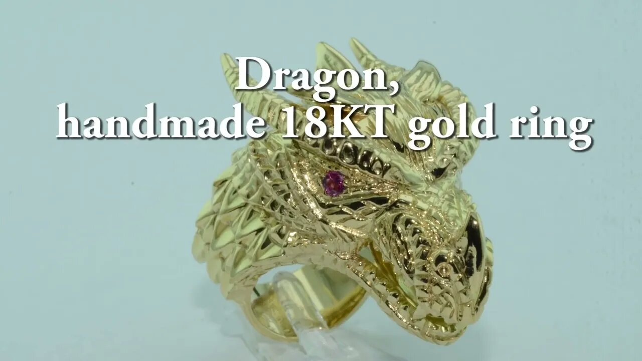 Dragon handmade 18KT Gold Ring