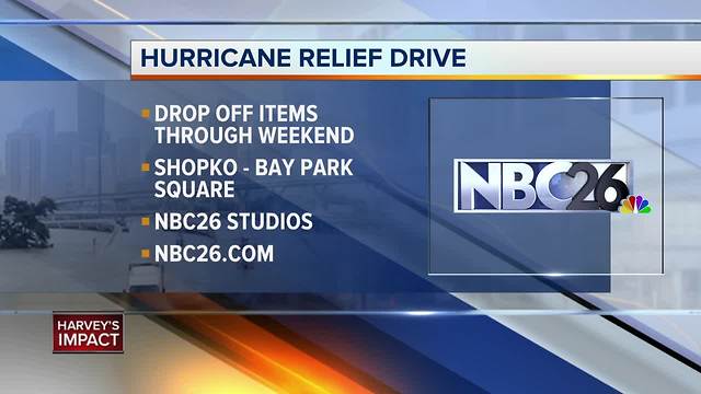 Shopko and NBC26 Hurricane Harvey Relief Drive begins Thursday