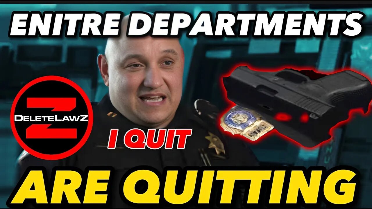 ENTIRE POLICE DEPARTMENTS ALL OVER THIS COUNTRY ARE QUITTING AND DISOLVING; WE SAY GOOD RIDDANCE