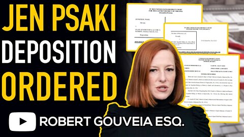 Jen Psaki ORDERED to Sit for BIG TECH COLLUSION Deposition