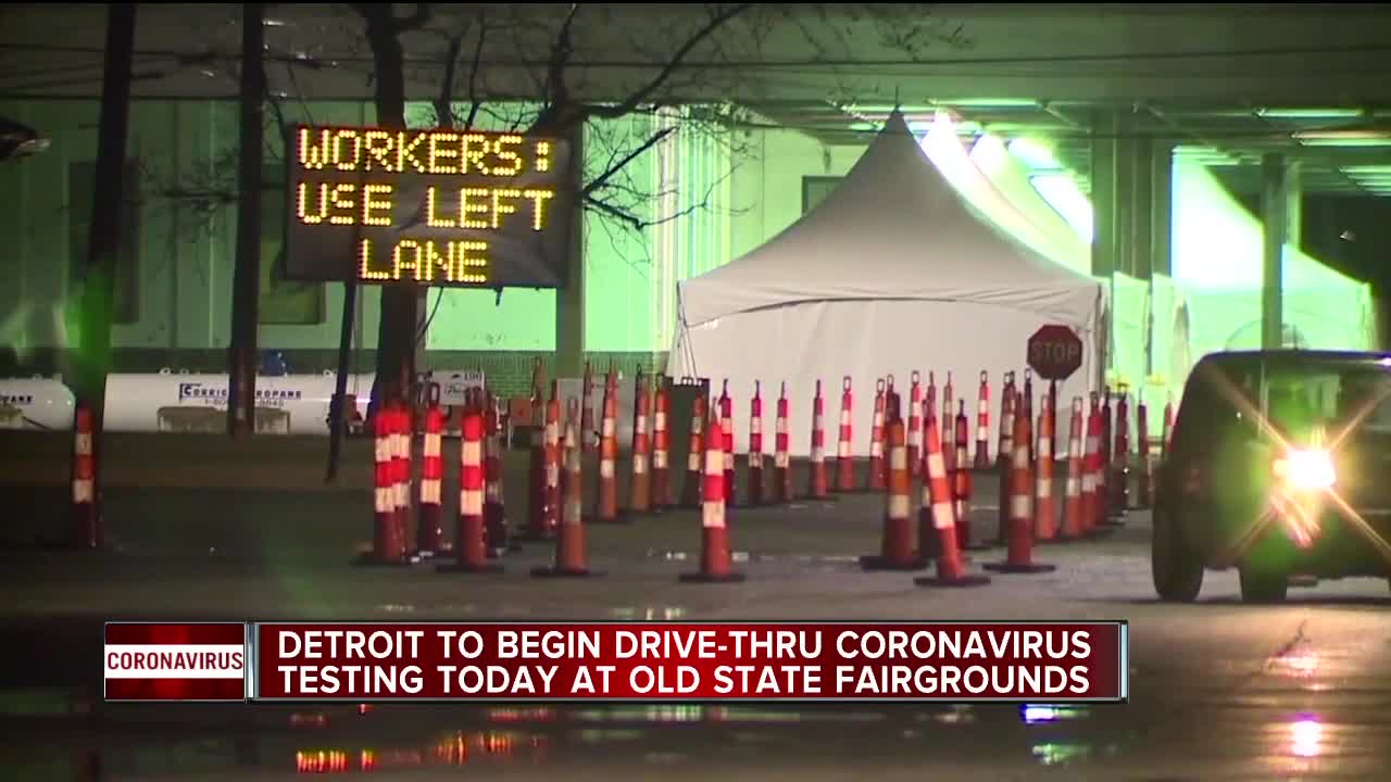 Detroit to begin drive-thru coronavirus testing today at old State Fairgrounds