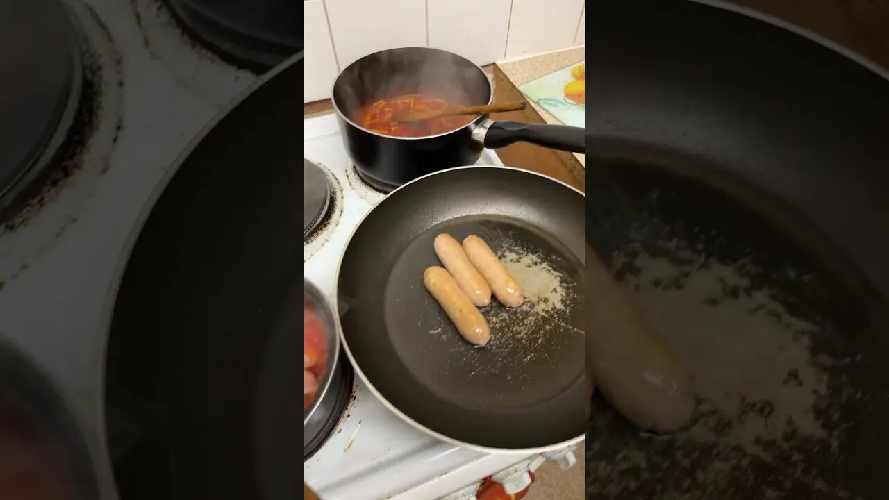 Eggs are about to be cooked