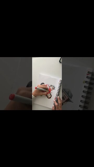 YouTuber Artwork of Inside the Booth #chibi #artwork #drawing #copic #moviereview