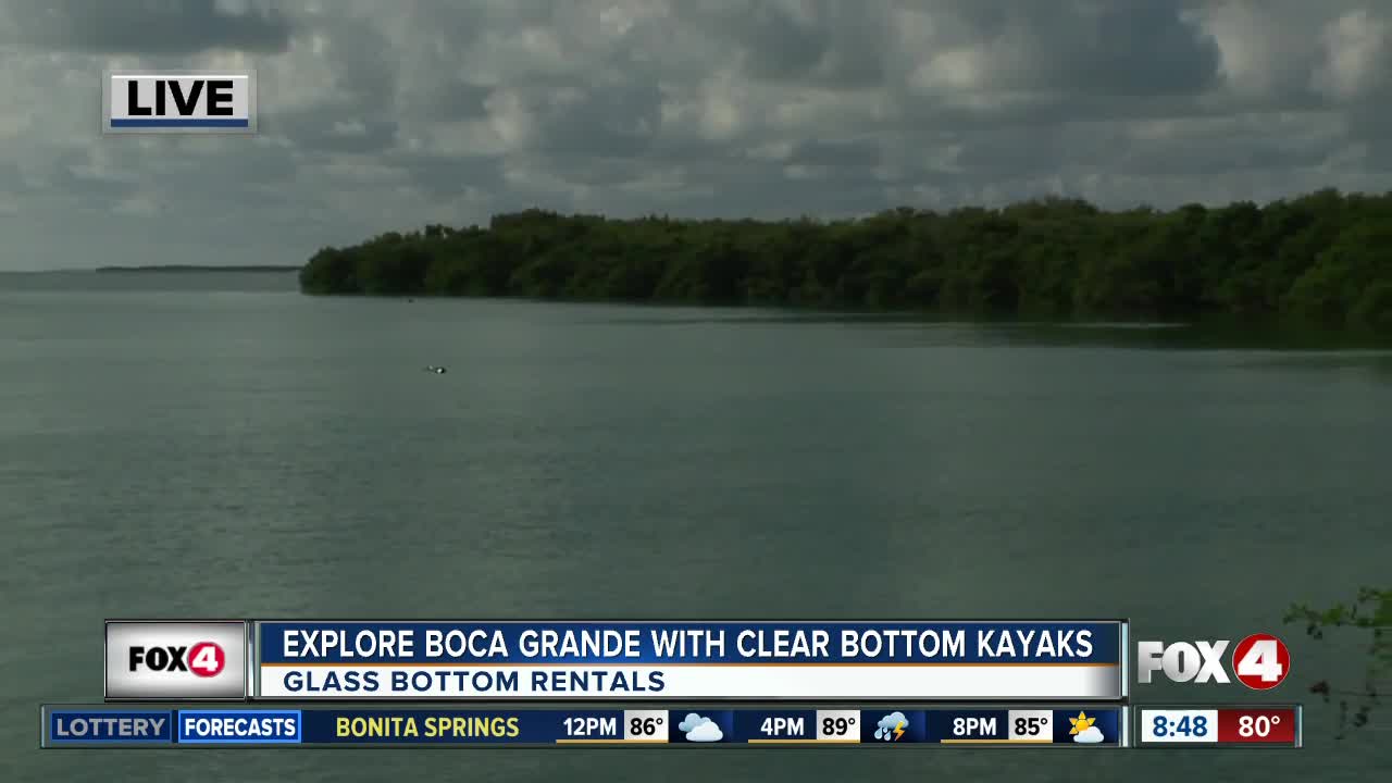 Explore Boca Grande with Glass Bottom Rental kayaks