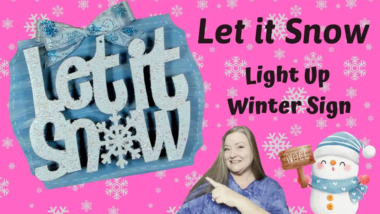 Let it Snow Light Up Sign/Winter DIY/Christmas Sign DIY/Light Up Wall Decor for Christmas/Winter