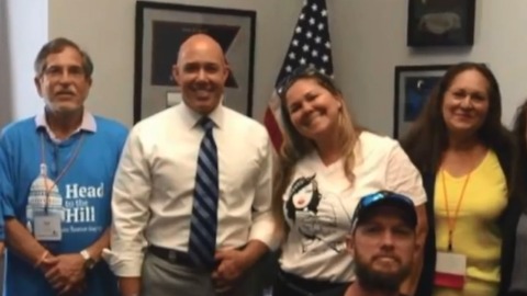 Rep. Mast meeting with families