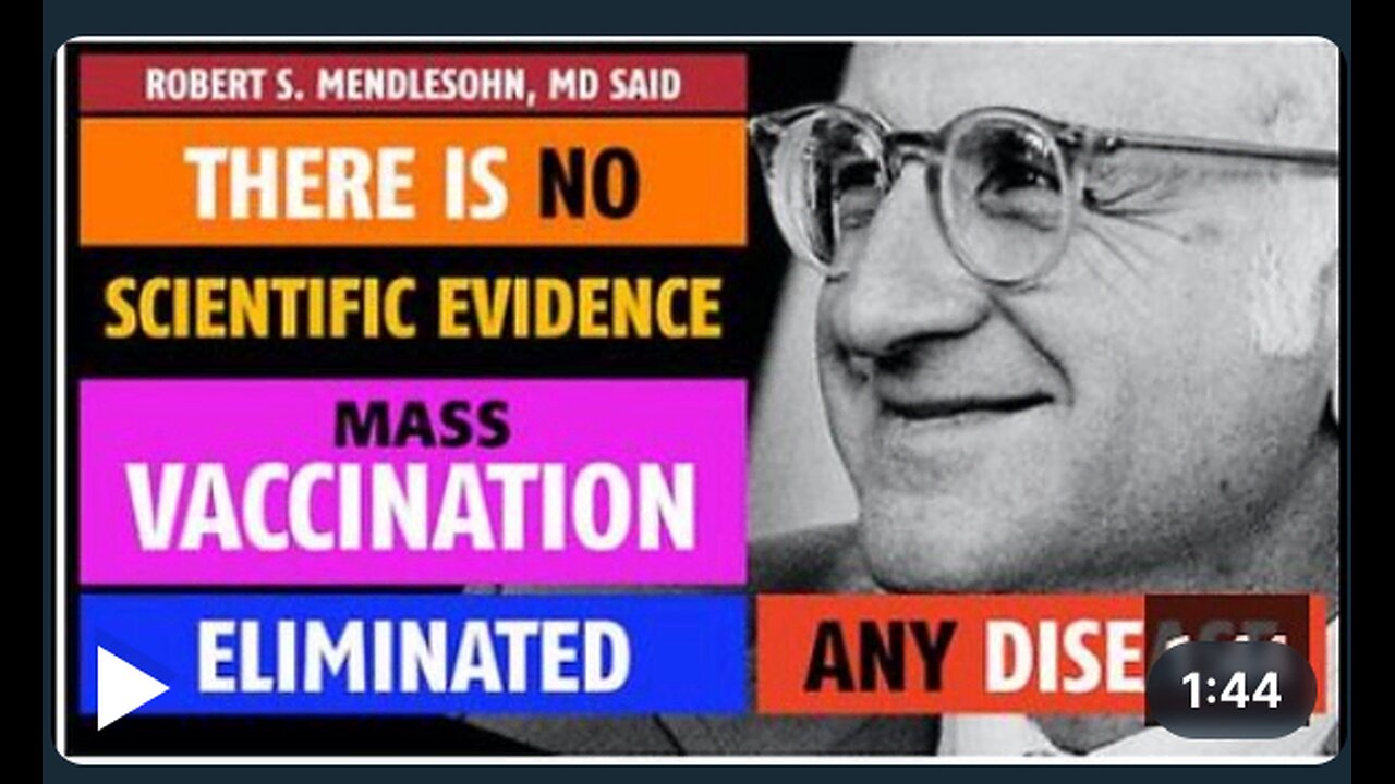 There is NO scientific evidence mass vaccination eliminated any disease, said Robert Mendlesohn MD