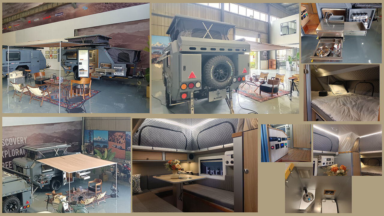 inside out walk through of this grey color camper trailer