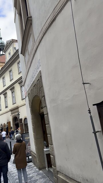 walking through Prague