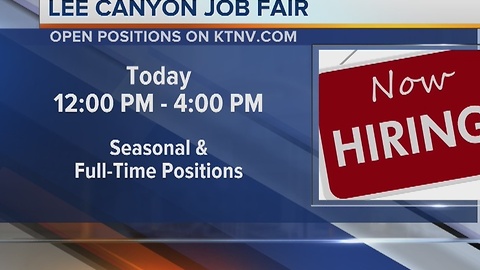 Lee Canyon Hosts Job Fair today