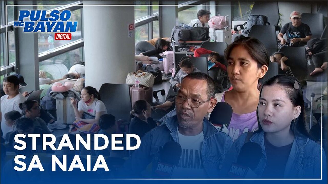 Ilan sa mga pasahero sa NAIA Terminal 3, stranded pa rin dulot pa rin sa bagyong Carina