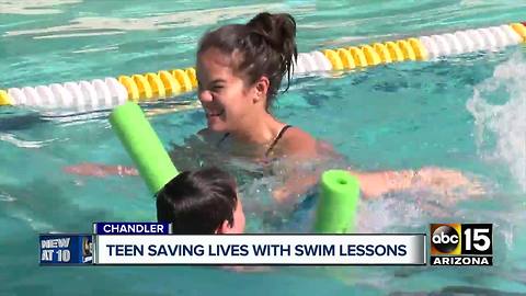 Chandler teen starts non-profit to help kids swim