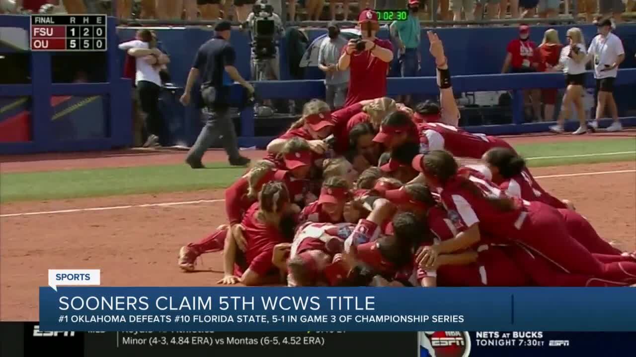 Sooners claim fifth WCWS title