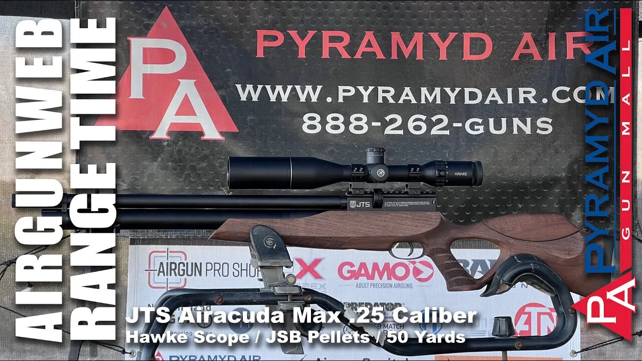 AIRGUN RANGE TIME - JTS Airacuda Max - Affordable Airgun Built for the Long Haul - 50 Yards w/ JSB