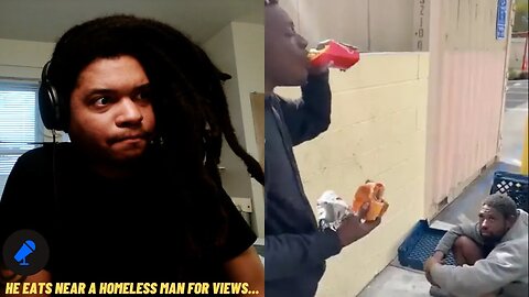 YouTube Influencer Buys Homeless Man Food Eats It In Front Of Him Gets Backlash...