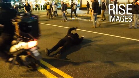 Knife Wielding ANTIFA/BLM Knocked Out