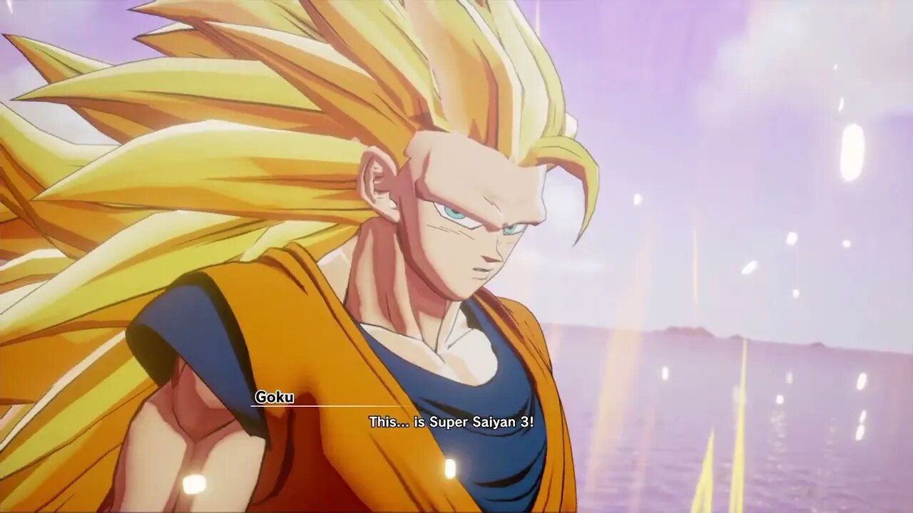 Goku Goes Super Saiyan 3 for the first time