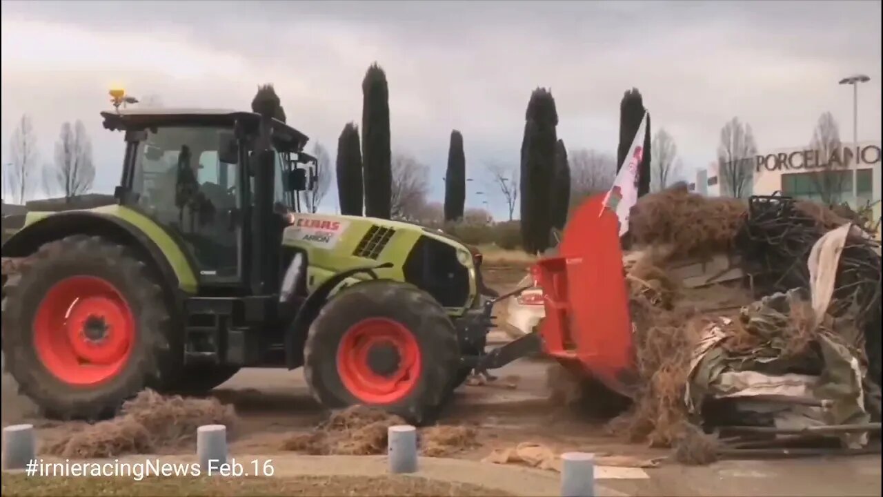 Freedom Convoy: French Farmers make a very large statement (peacefully) #irnieracingnews Feb.16, 22'