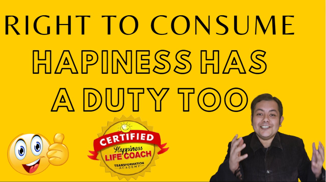 Consuming Happiness comes with a duty... 21042022