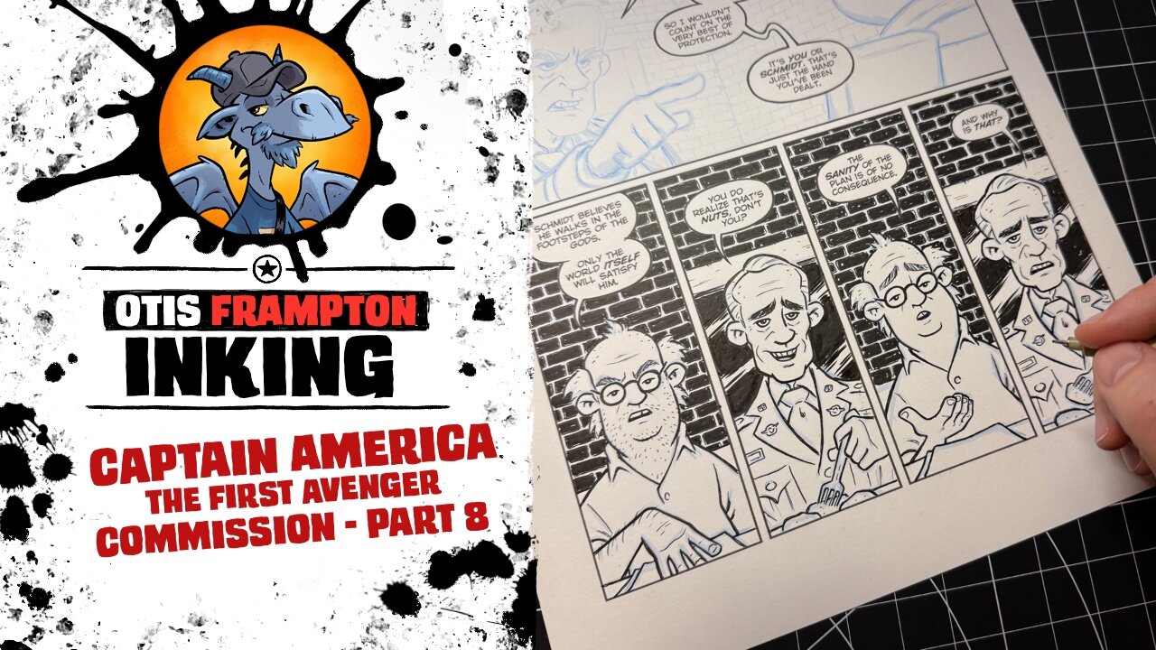 Inking A Captain America Commission! - Part 8