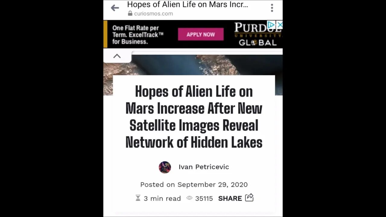Scientists Believe Life Exists In Lakes Of Mars Paranormal News