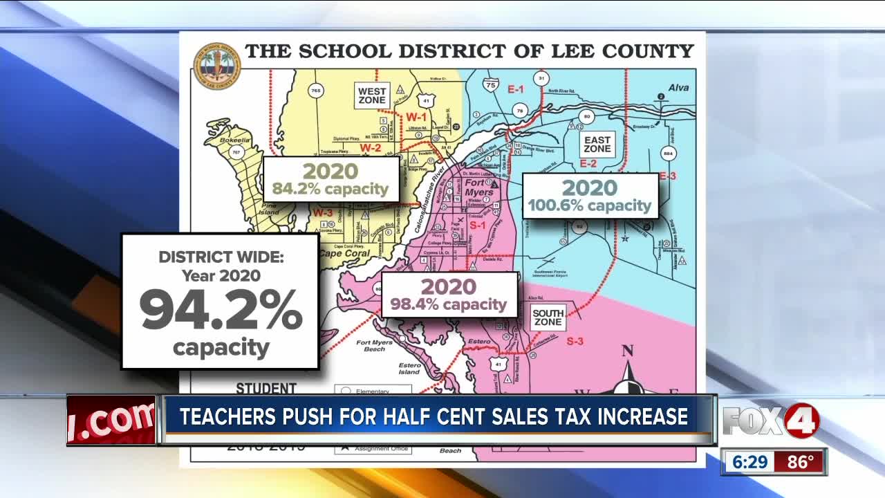 Teachers want sales tax increase