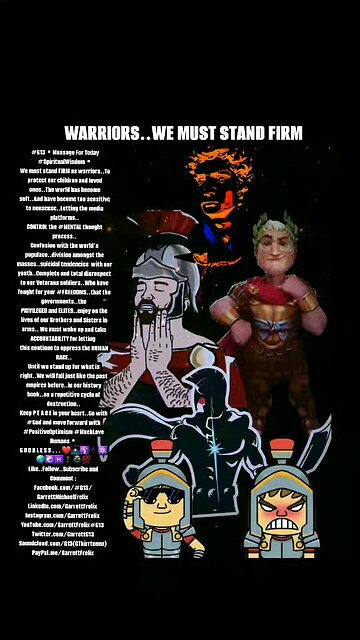 WARRIORS..WE MUST STAND FIRM