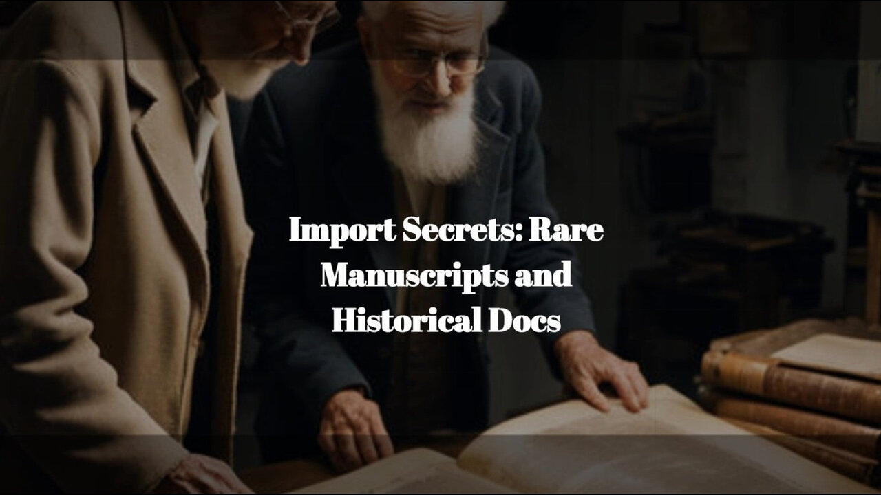 Unlocking the Secrets: Importing Rare Manuscripts and Historical Documents