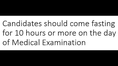 Medical test UPSC Precautions