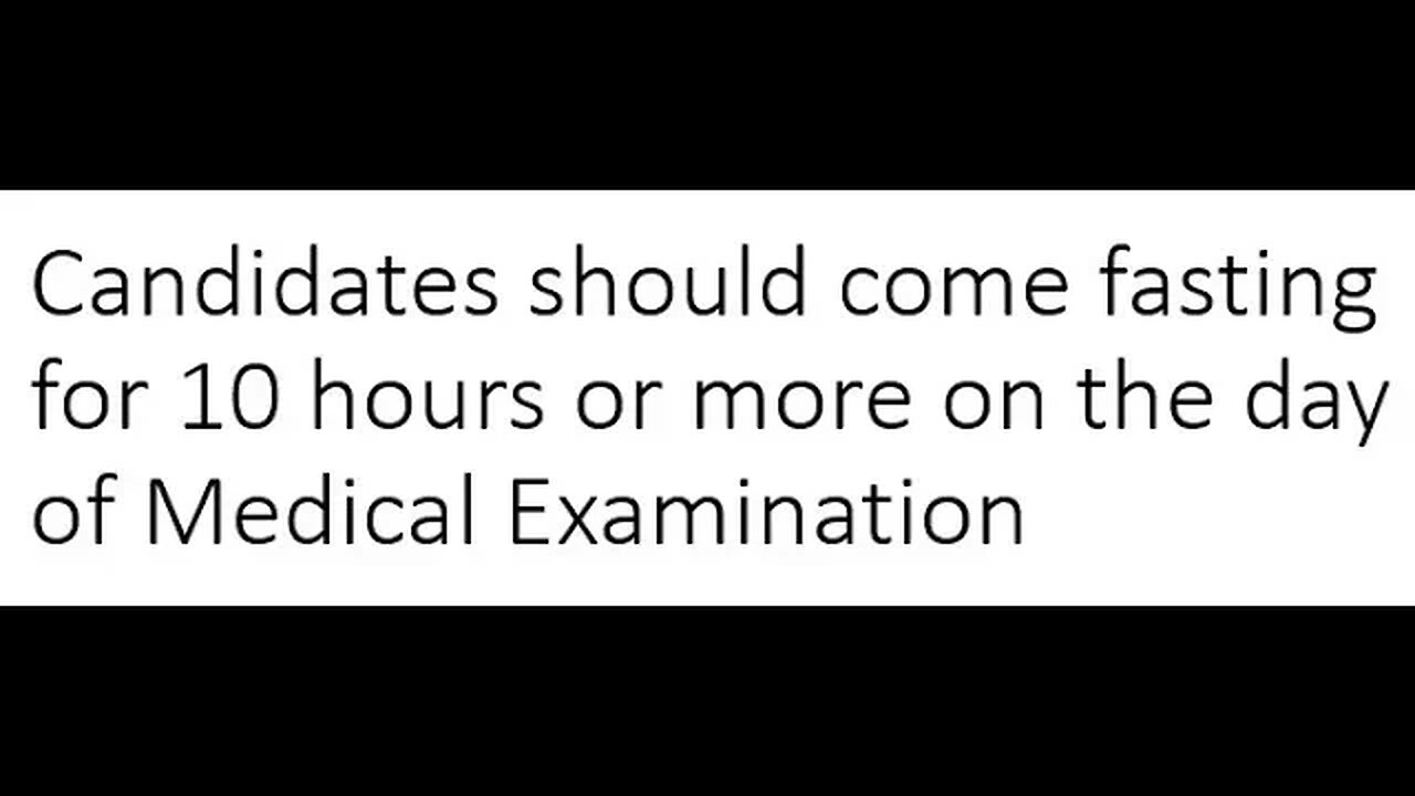 Medical test UPSC Precautions