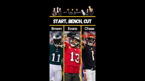Start One, Bench One, Cut One of these 3 Wide Receivers.