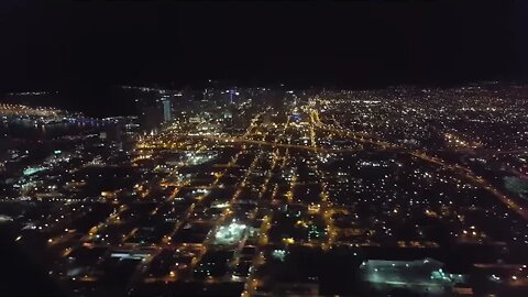 Miami at night from the air