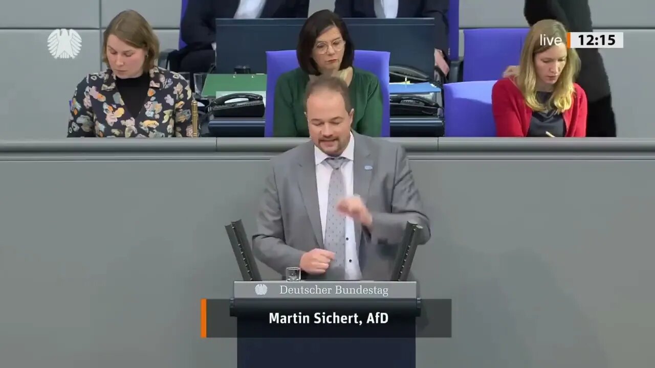 Entgleisung von Göring-Eckardt bei Applaus für AfD-Rede! Martin Sichert - AfD-Fraktion im Bundestag