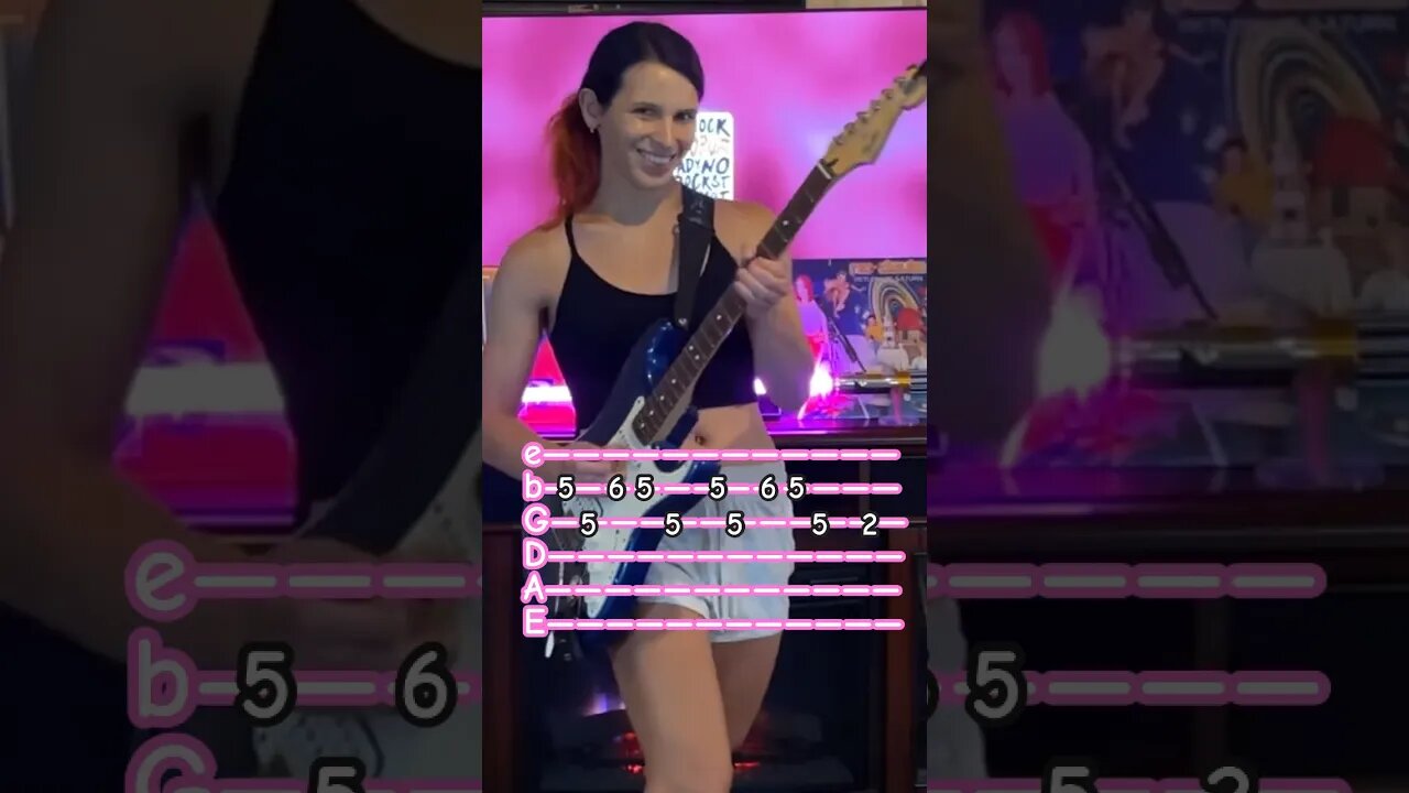 Donโt Let Me Down by No Doubt- Minute Guitar Lesson! ๐ธ๐๐ผโโ๏ธ #shorts