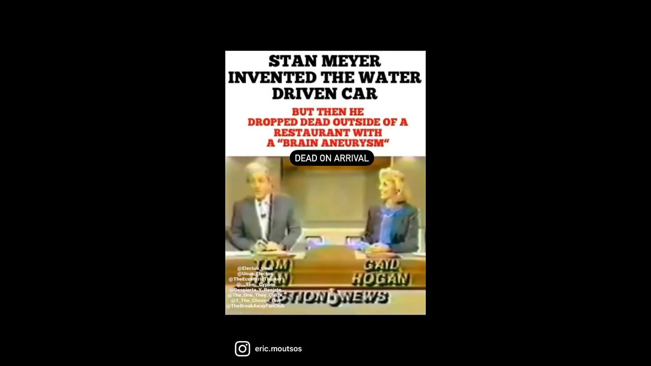 Stan Meyer Invented Water Run Car Then Mysteriously Dropped Dead Outside A Restaurant