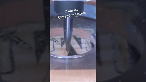 Using my profile bit to carve outset letters. #woodcarving #freehand #handcarved #customwoodwork