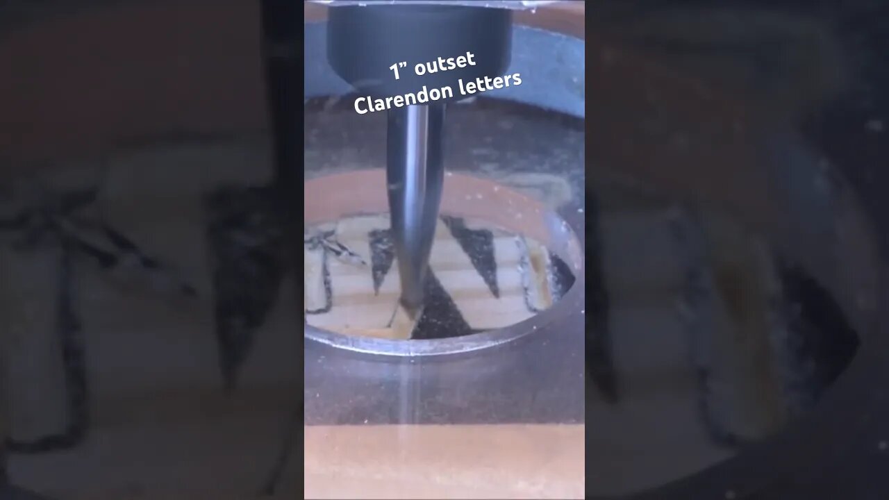 Using my profile bit to carve outset letters. #woodcarving #freehand #handcarved #customwoodwork